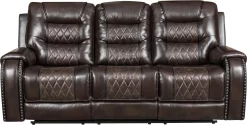 Vogue Furniture Dark Chocolate Reclining Sofa