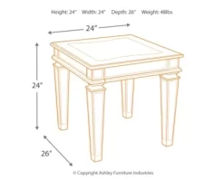 Signature Design By Ashley® Tessani Silver Rectangular End Table 7 Signature Design By Ashley® Tessani Silver Rectangular End Table -Furniture comprehensive store 0044ee9d 24dc 4484 a43e 7718a6994c65