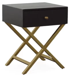 Pulaski Black/Gold End Table