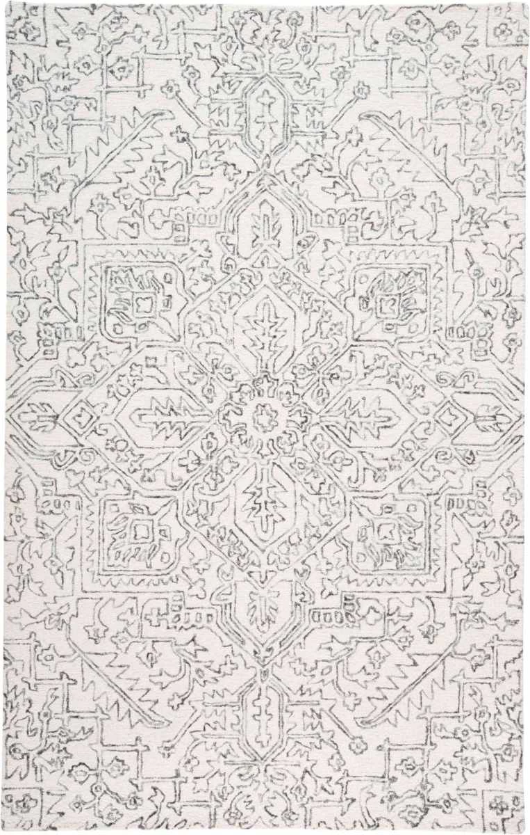Feizy Belfort Ivory-Charcoal 9' X 12' Rug 1 Feizy Belfort Ivory-Charcoal 9' X 12' Rug