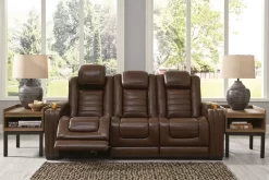 Signature Design By Ashley® Backtrack Chocolate Leather Power Reclining Sofa With Adjustable Headrest 22 Signature Design By Ashley® Backtrack Chocolate Leather Power Reclining Sofa With Adjustable Headrest -Furniture comprehensive store 01c4d4ee bfbb 4b29 8e02 862cb07e0bf3