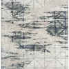 LR Home Antalya Blue/Beige 8'x10' Rectangular Rug