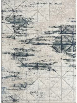 LR Home Antalya Blue/Beige 8'x10' Rectangular Rug