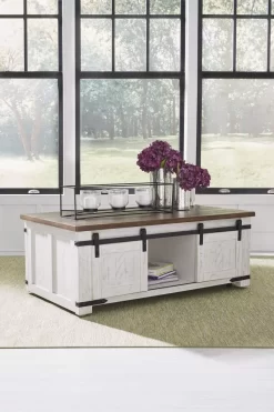 Signature Design By Ashley® Wystfield White/Brown Coffee Table -Furniture comprehensive store 02ab6b33 bcdc 498a 9653 6d420d6b7a95