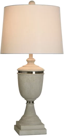 Stylecraft Resin White Table Lamp -Furniture comprehensive store 02e4b93d 9302 411f a953 c88183d346fd