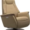 Stressless® By Ekornes® Max Large All Leather Sand Power Swivel Recliner Chair