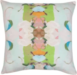 Laura Park Designs Monet's Garden Green 22" X 22" Toss Pillow