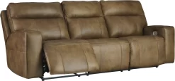 Signature Design By Ashley® Game Plan Caramel Power Reclining Sofa