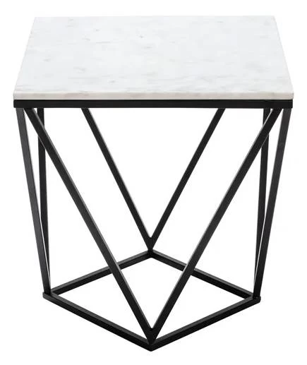 Crestview Collection Baxtor White Marble End Table 1 Crestview Collection Baxtor White Marble End Table
