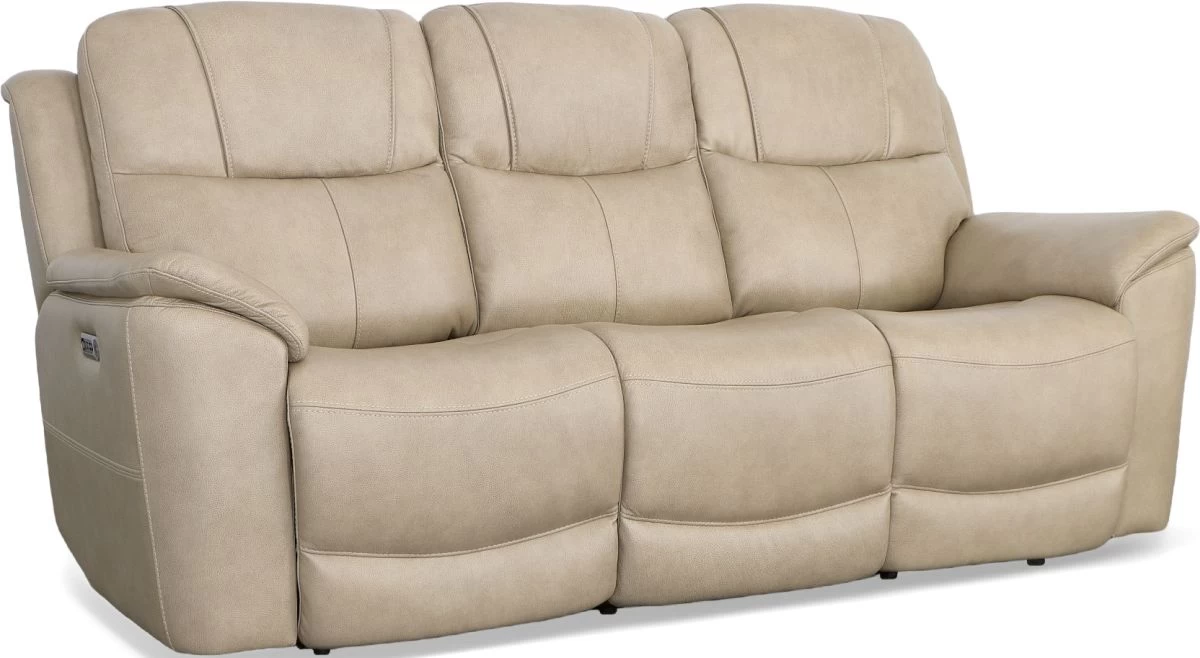 Flexsteel® Crew Pebble Power Reclining Sofa With Power Headrests And Lumbar 1 Flexsteel® Crew Pebble Power Reclining Sofa With Power Headrests And Lumbar
