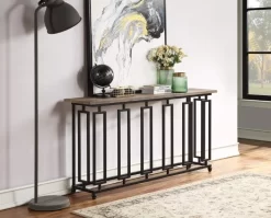 Coast2Coast Home™ Sherewood Aged Brown Console Table -Furniture comprehensive store 09386232 bb4f 49f9 b0d3 771728d5dbad