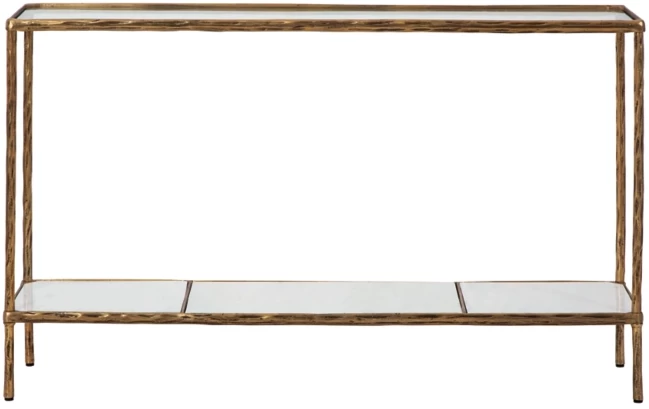 Signature Design By Ashley® Ryandale Antique Brass Console Sofa Table 2 Signature Design By Ashley® Ryandale Antique Brass Console Sofa Table - Image 2