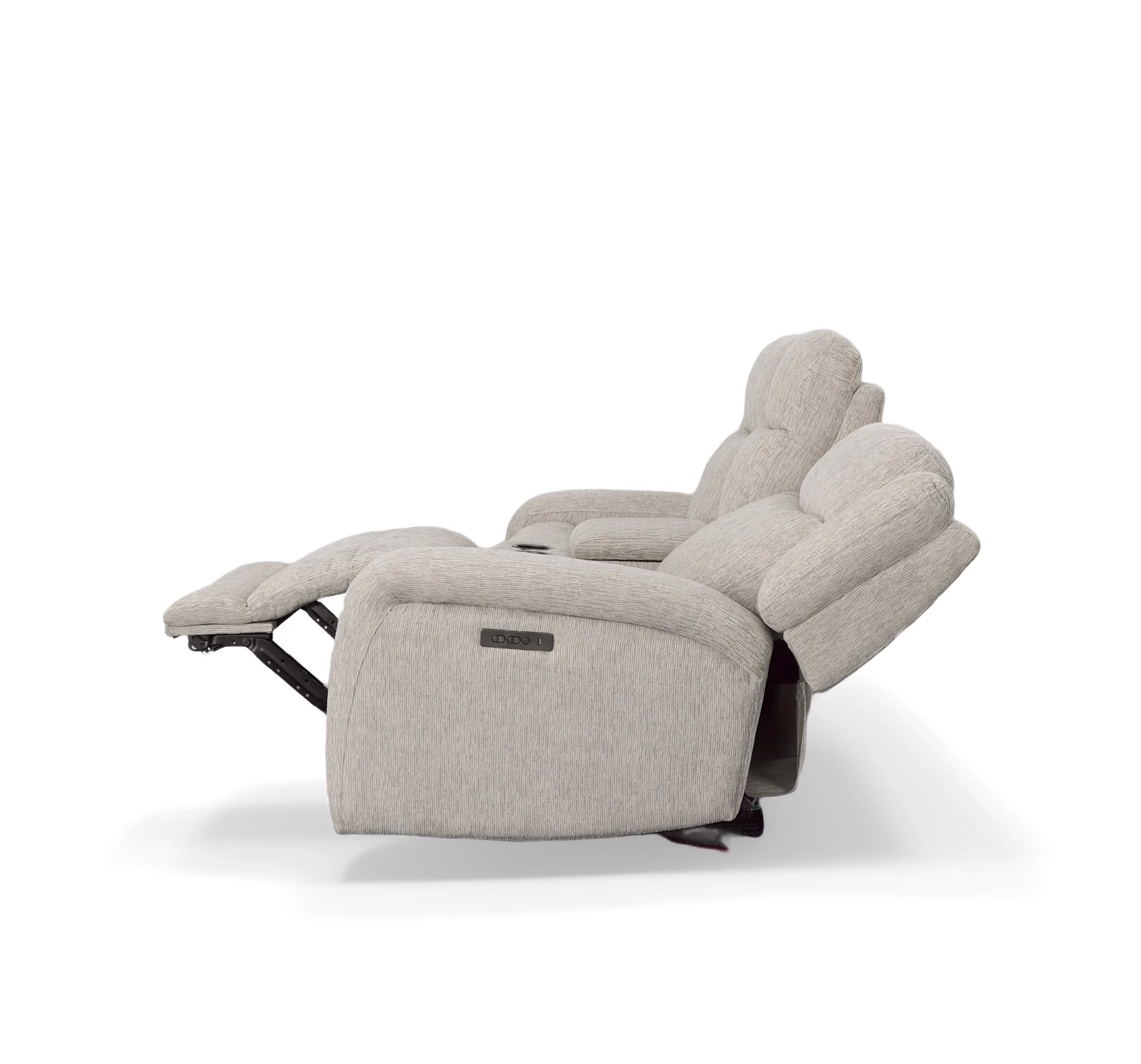 Man Wah Taupe Power Reclining Loveseat With Console 5 Man Wah Taupe Power Reclining Loveseat With Console - Image 5