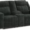 Signature Design By Ashley® Martinglenn Ebony Power Reclining Loveseat With Console