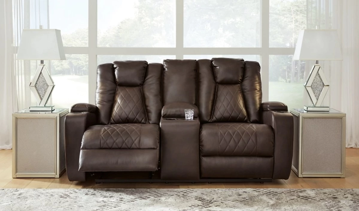 Signature Design By Ashley® Mancin Chocolate Reclining Loveseat With Console 6 Signature Design By Ashley® Mancin Chocolate Reclining Loveseat With Console - Image 6