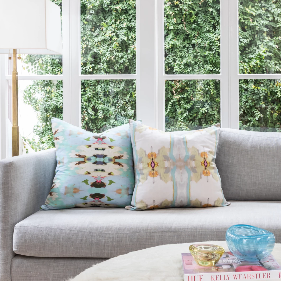 Laura Park Designs Summer Garden Light Blue 22" X 22" Throw Pillow 2 Laura Park Designs Summer Garden Light Blue 22" X 22" Throw Pillow - Image 2