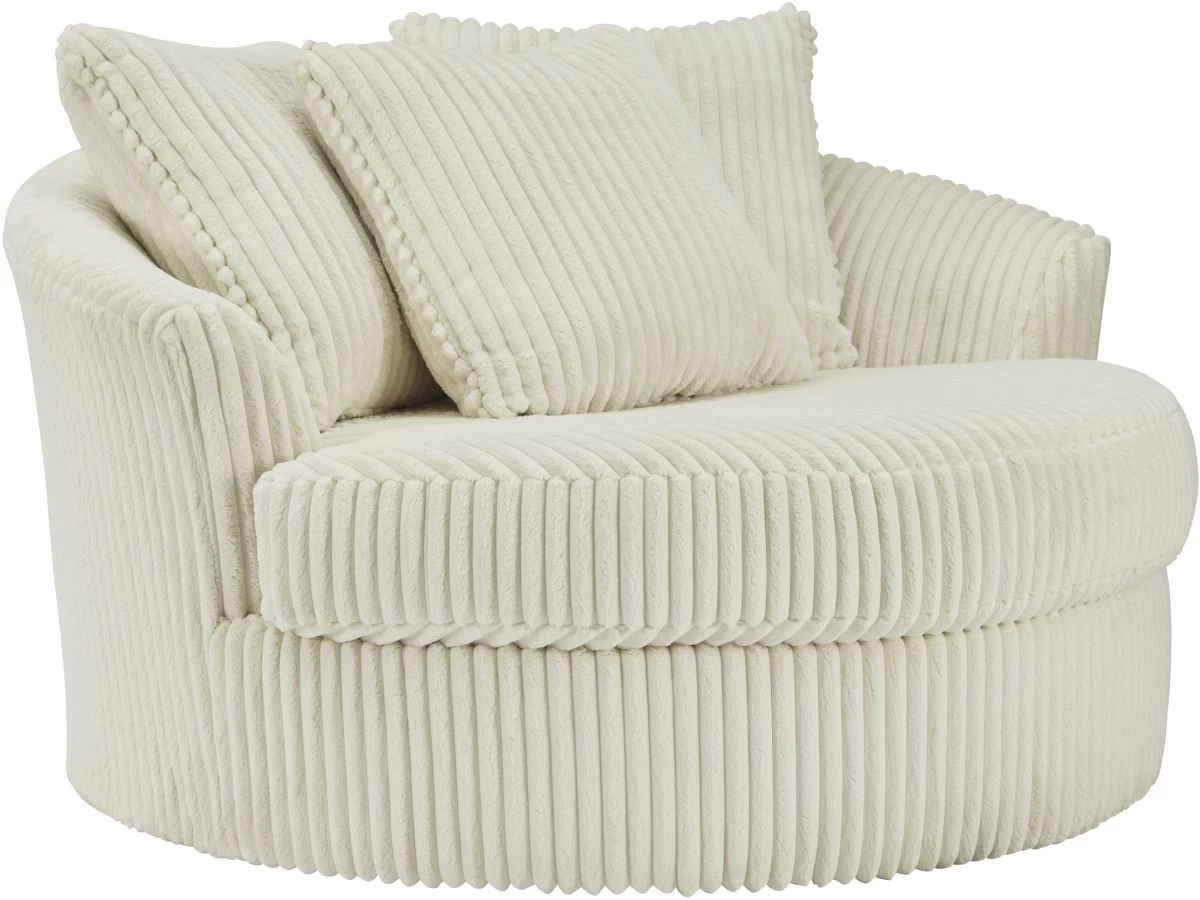 Signature Design By Ashley® Lindyn Ivory Oversized Swivel Accent Chair 1 Signature Design By Ashley® Lindyn Ivory Oversized Swivel Accent Chair