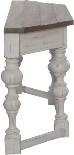 Liberty River Place Riverstone White And Tobacco Accent Console Table -Furniture comprehensive store 0f07a7e8 a33c 4b5d 86a6 5e00a7921430