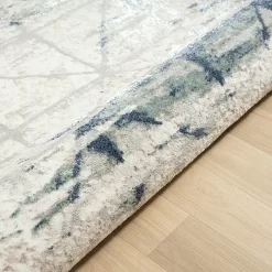 LR Home Antalya Blue/Beige 8'x10' Rectangular Rug -Furniture comprehensive store 0f783b59 bd95 4451 8467 ff3416833545