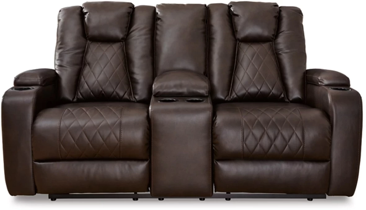 Signature Design By Ashley® Mancin Chocolate Reclining Loveseat With Console 3 Signature Design By Ashley® Mancin Chocolate Reclining Loveseat With Console - Image 3