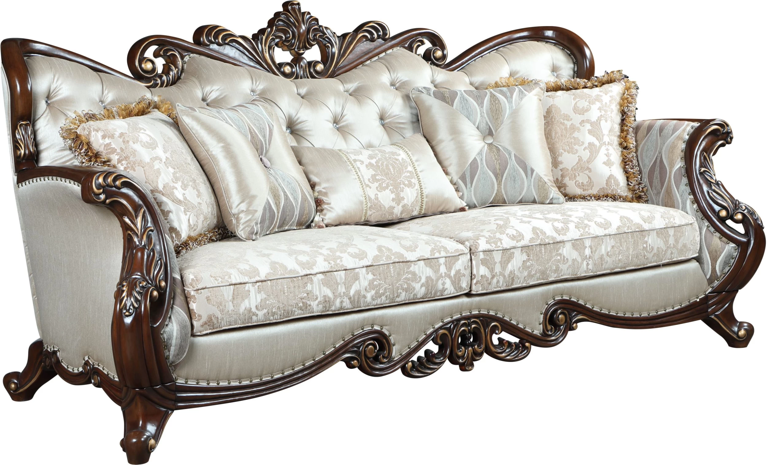 New Classic® Home Furnishings Constantine Off-White/Dark Brown Sofa 1 New Classic® Home Furnishings Constantine Off-White/Dark Brown Sofa