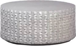 Dovetail Furniture Natsu Gray Round Coffee Table