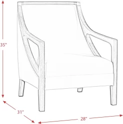 Elements International Hopkins Natural With White Wash Frame Accent Chair -Furniture comprehensive store 11124018 f858 405e 838b c18f2cd71225