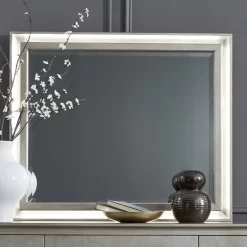 Liberty Luxe Living Light Gray Lighted Mirror