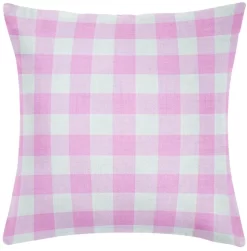 Laura Park Designs Gingham Pink Decorative Pillow