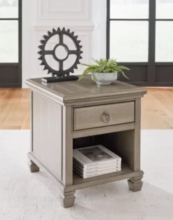 Signature Design By Ashley® Lexorne Gray End Table -Furniture comprehensive store 12a48e25 0e80 49e0 aa2a f164d29e20d8