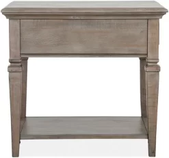 Magnussen Home® Lancaster Dovetail Grey Rectangular End Table -Furniture comprehensive store 134d682f ebe3 4d74 a56f 3eee8f7ac0bc