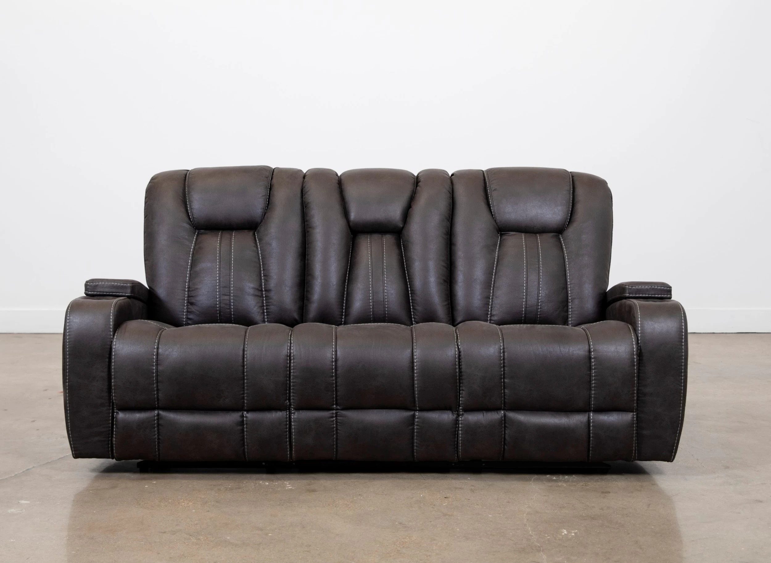 Man Wah Gray Reclining Sofa 2 Man Wah Gray Reclining Sofa - Image 2