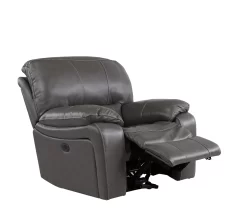 Man Wah Gray Leather Power Recliner -Furniture comprehensive store 1383a3e6 cad9 46d7 b842 c795296409df
