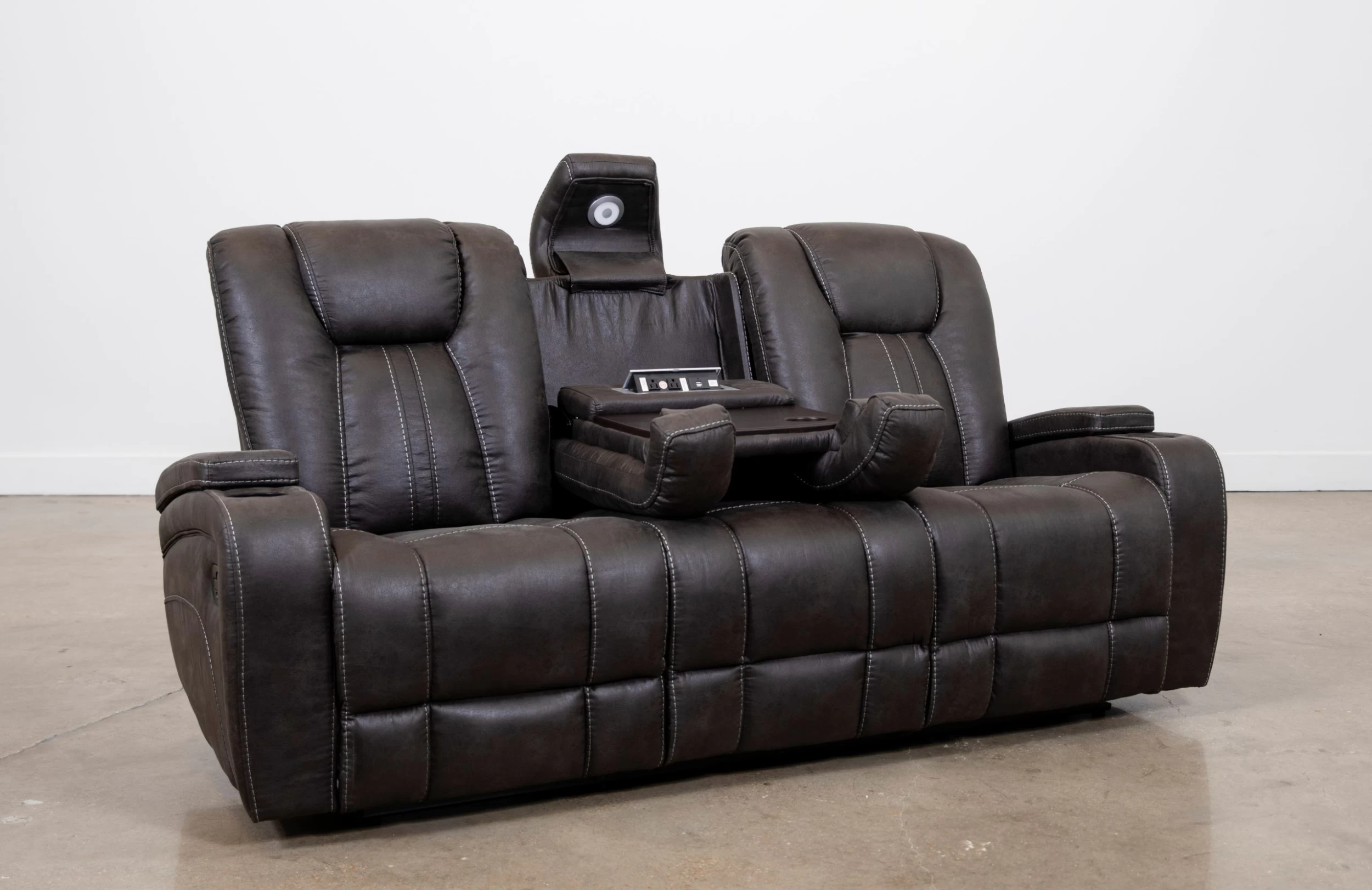 Man Wah Gray Reclining Sofa 6 Man Wah Gray Reclining Sofa - Image 6