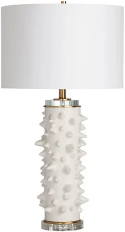 Crestview Collection Alexandra White/Antique Brass Table Lamp