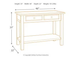 Signature Design By Ashley® Bolanburg Two-tone Sofa Table -Furniture comprehensive store 16132797 085a 472e a690 ce21352da87f