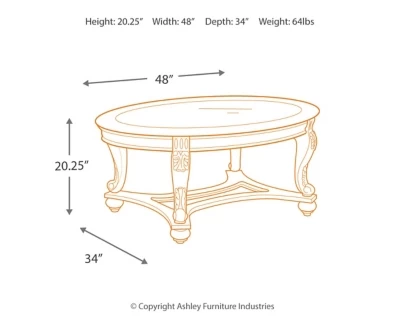 Signature Design By Ashley® Norcastle Dark Brown Oval Coffee Table 6 Signature Design By Ashley® Norcastle Dark Brown Oval Coffee Table - Image 6