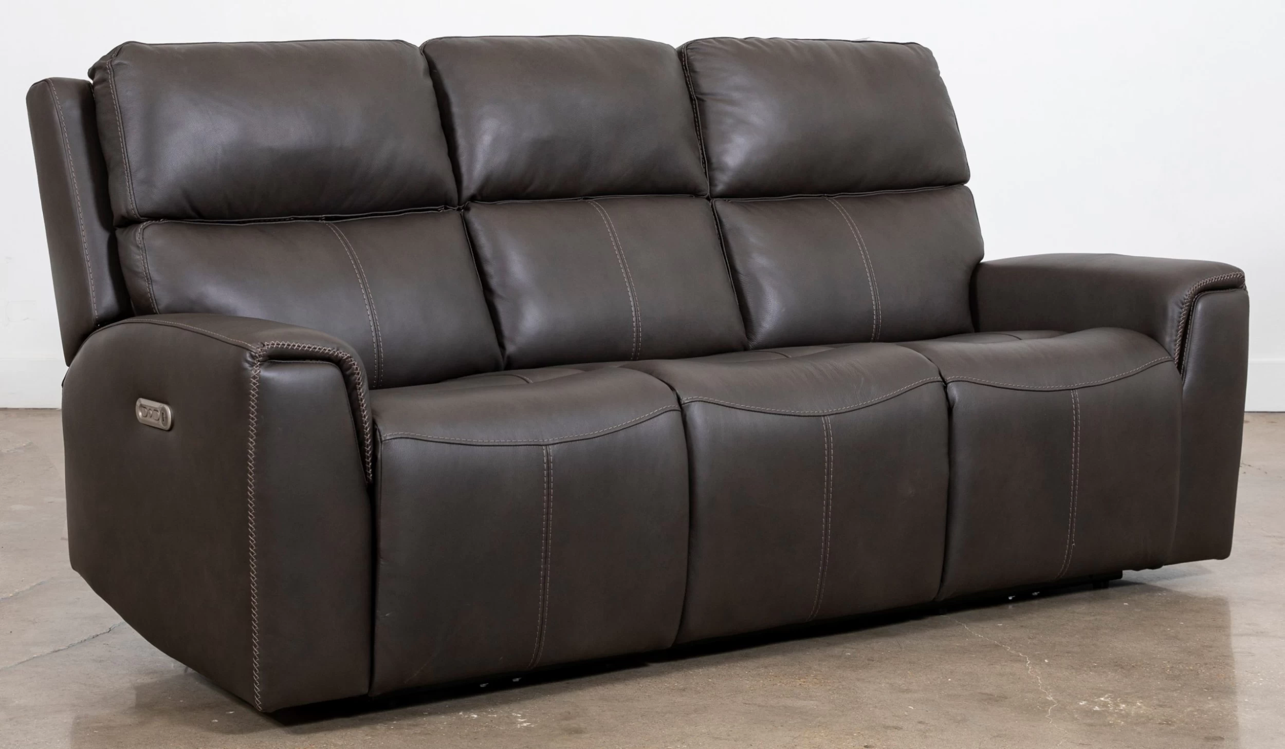 Flexsteel® Jarvis Grey Leather Power Reclining Sofa 1 Flexsteel® Jarvis Grey Leather Power Reclining Sofa