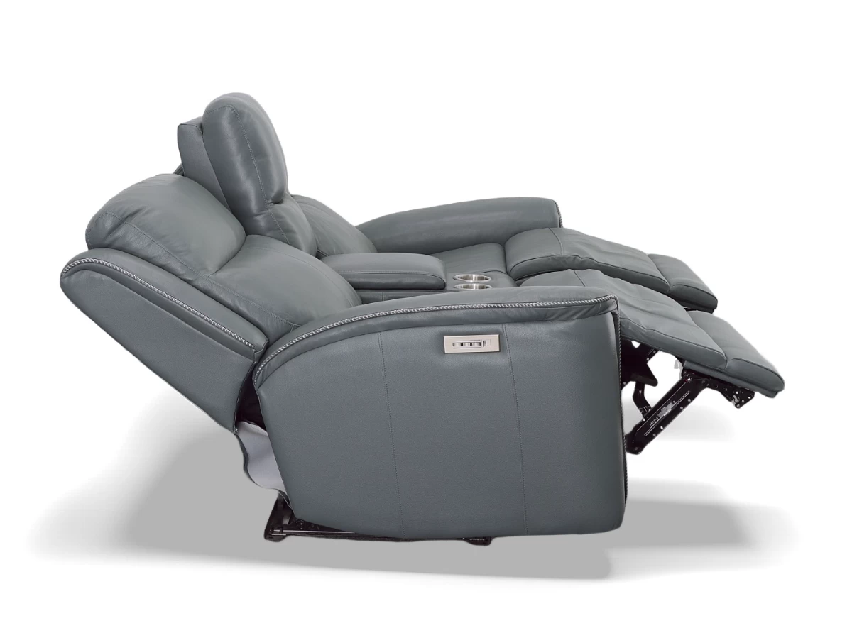 Hi-Rock Home Rainer Leather Power Reclining Console Loveseat 3 Hi-Rock Home Rainer Leather Power Reclining Console Loveseat - Image 3