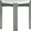 Elements International Rosamel Gray/Marble End Table