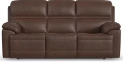 Flexsteel® Jackson Whiskey Power Reclining Sofa With Power Headrests