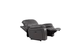 Man Wah Gray Leather Power Recliner -Furniture comprehensive store 192aa7cc e808 46d4 943b a095c1ae37a6