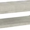 Signature Design By Ashley® Shawnalore Whitewash Coffee Table Ottoman