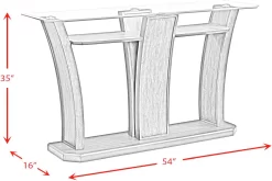 Elements International Dapper Grey Rectangular Sofa Table -Furniture comprehensive store 1a2ab25e 9d1f 4709 9619 7fb24c27ded0