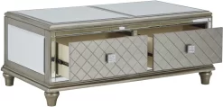 Signature Design By Ashley® Chevanna Platinum Coffee Table -Furniture comprehensive store 1aac54d3 4fa2 48ba 85f4 02b28d618e6b