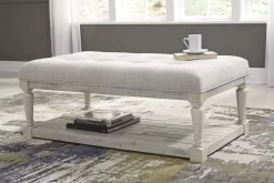 Signature Design By Ashley® Shawnalore Whitewash Coffee Table Ottoman -Furniture comprehensive store 1c2b0263 1bee 4501 b08f 0eaffa7034ea