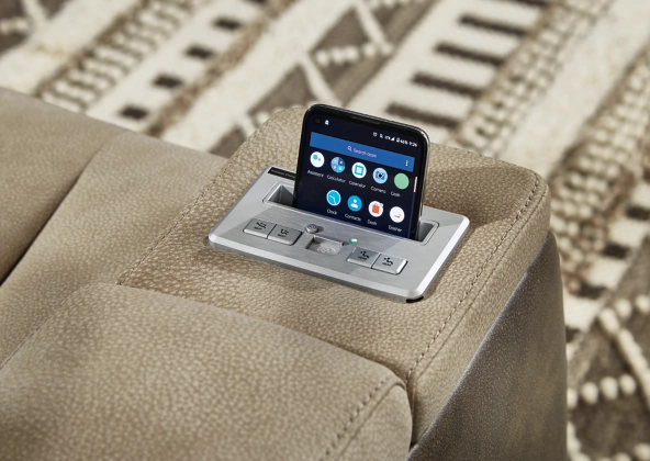 Signature Design By Ashley® Next-Gen DuraPella Sand Power Reclining Sofa 4 Signature Design By Ashley® Next-Gen DuraPella Sand Power Reclining Sofa - Image 4