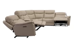 Man Wah Taupe 6 Piece Power Reclining Leather Sectional -Furniture comprehensive store 1d1f74e4 78c6 4ade a62c 2f90ac4705ad