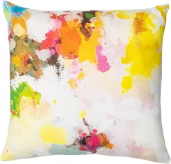 Laura Park Designs Flower Child Multi-Colored 22" X 22" Throw Pillow