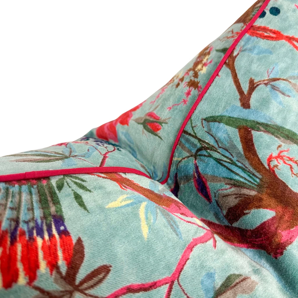 Laura Park Designs Teal Blue 20 X 20 Rajmahal Velvet Pillow 2 Laura Park Designs Teal Blue 20 X 20 Rajmahal Velvet Pillow - Image 2